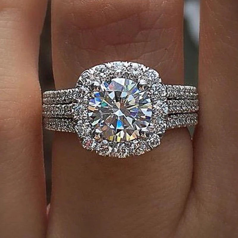 Brilliant Cubic Zirconia Luxury Ring