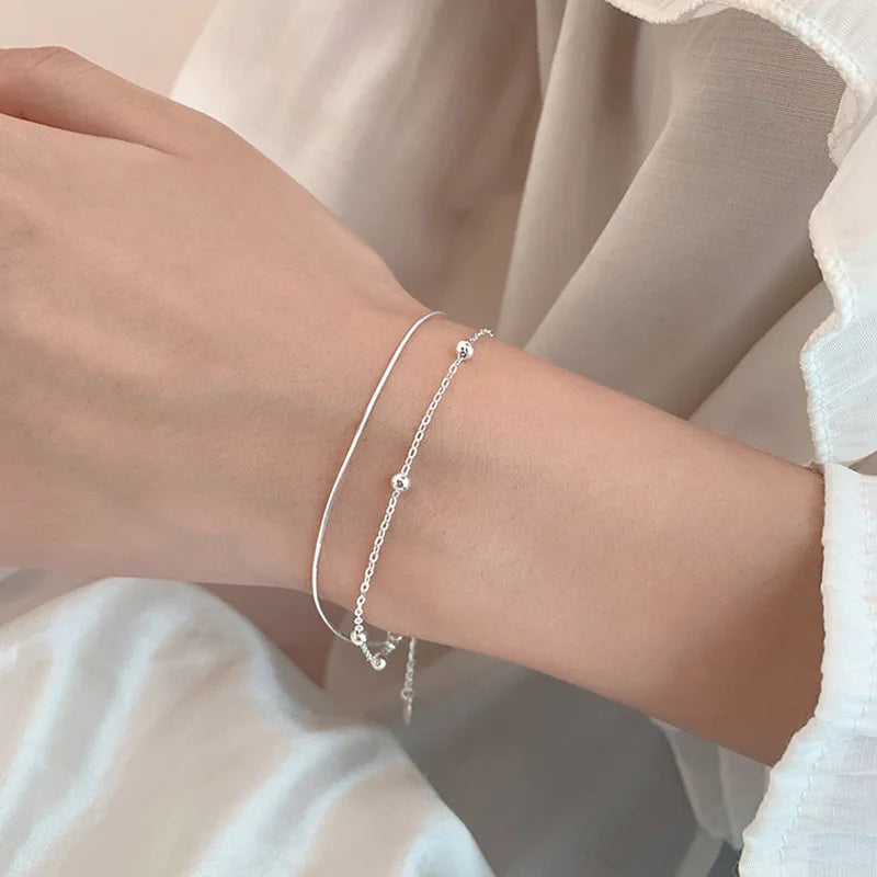 Elegant Lucky Ball Silver Bracelet