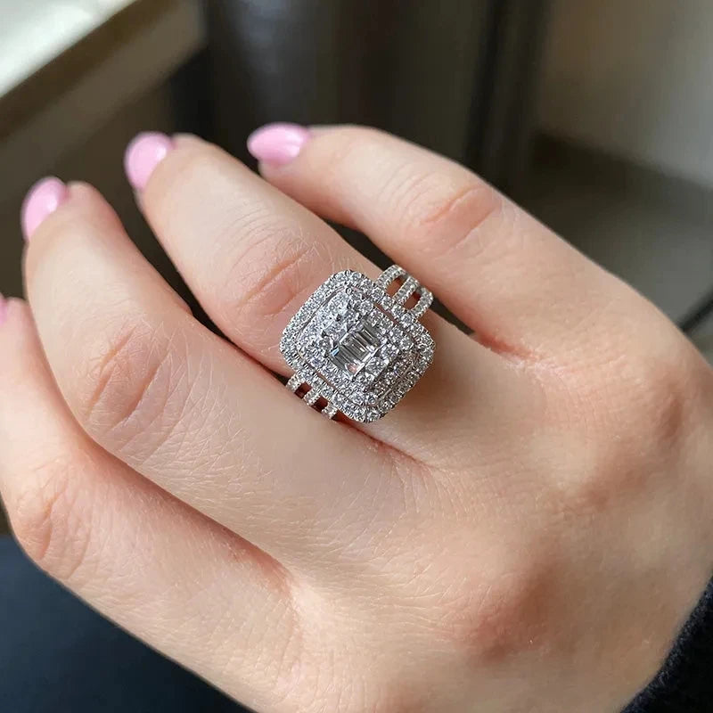 Brilliant Cubic Zirconia Luxury Ring