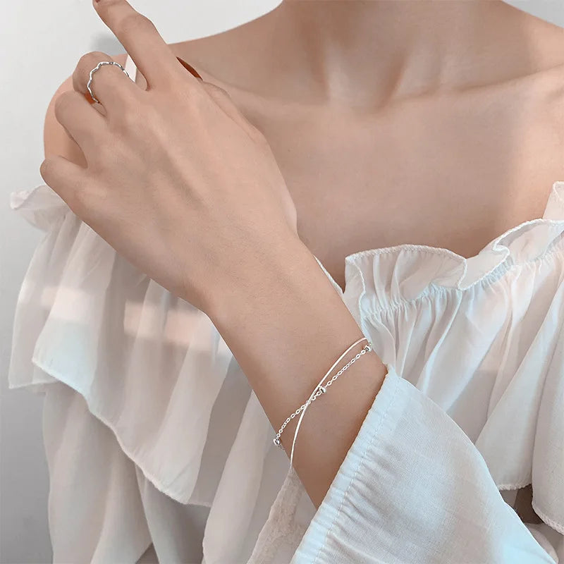 Elegant Lucky Ball Silver Bracelet