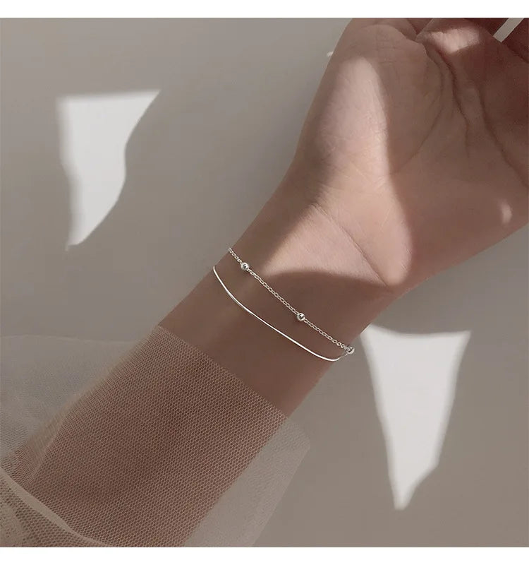 Elegant Lucky Ball Silver Bracelet