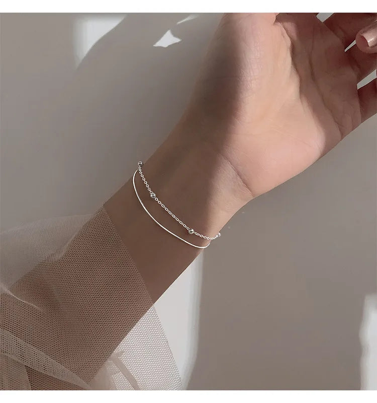 Elegant Lucky Ball Silver Bracelet