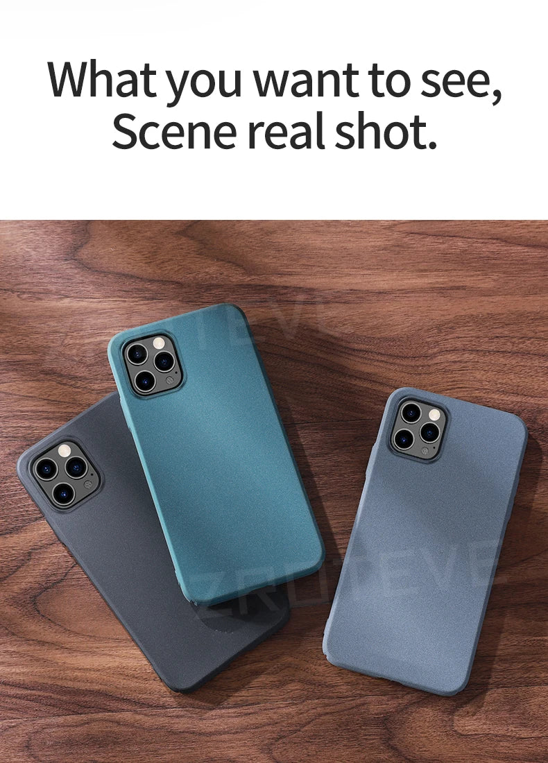 ZROTEVE AirSlim Matte Case for iPhone 11–16 Pro Max