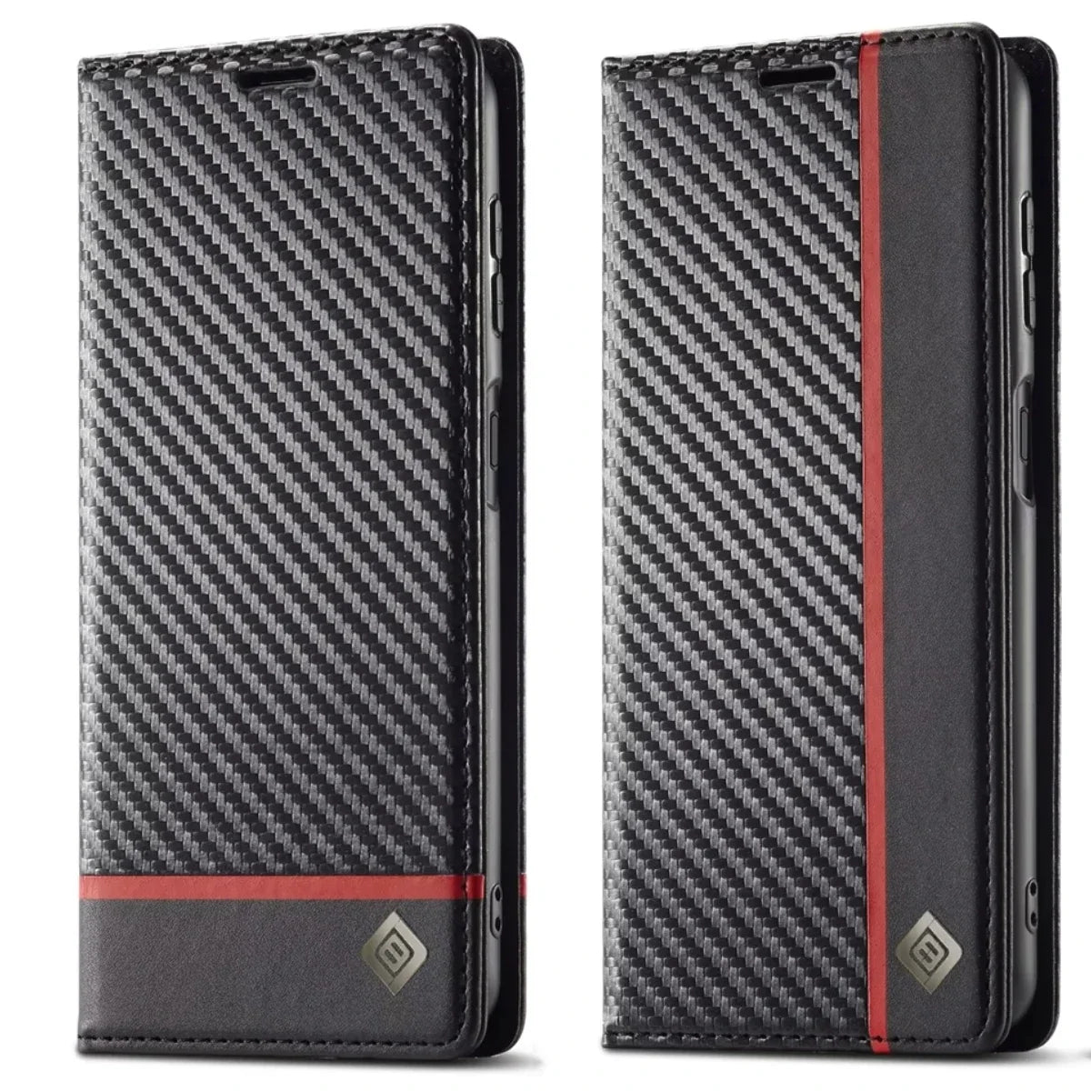 Carbon PU Wallet Case – iPhone All Models